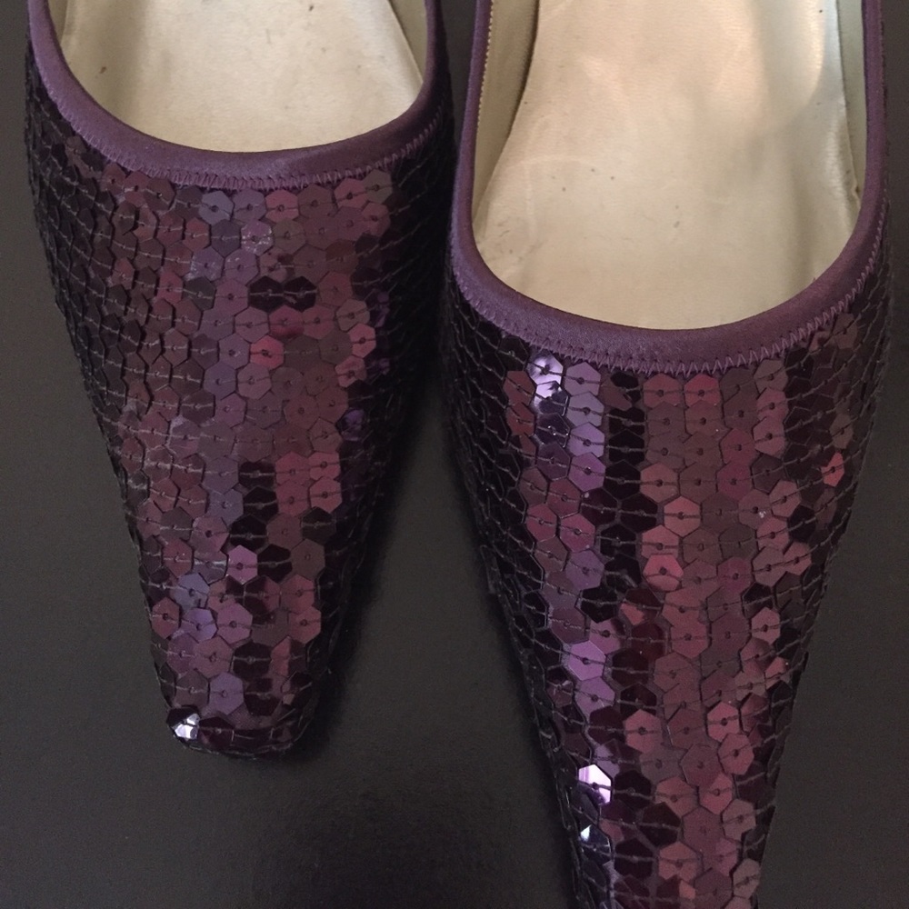 Caparros Purple Sequin Pumps